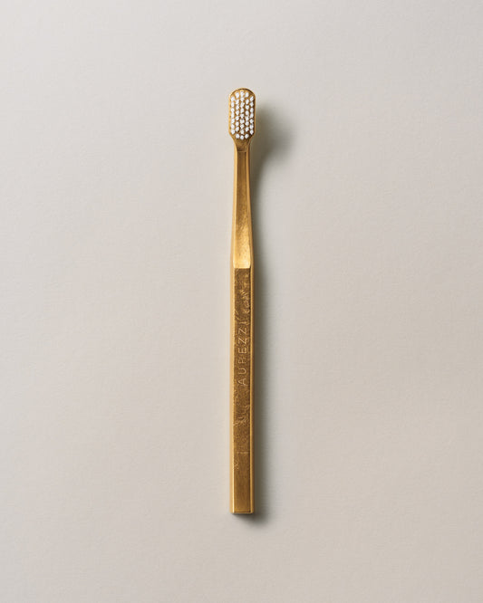 AUREZZI Toothbrush Gold/White - Medium