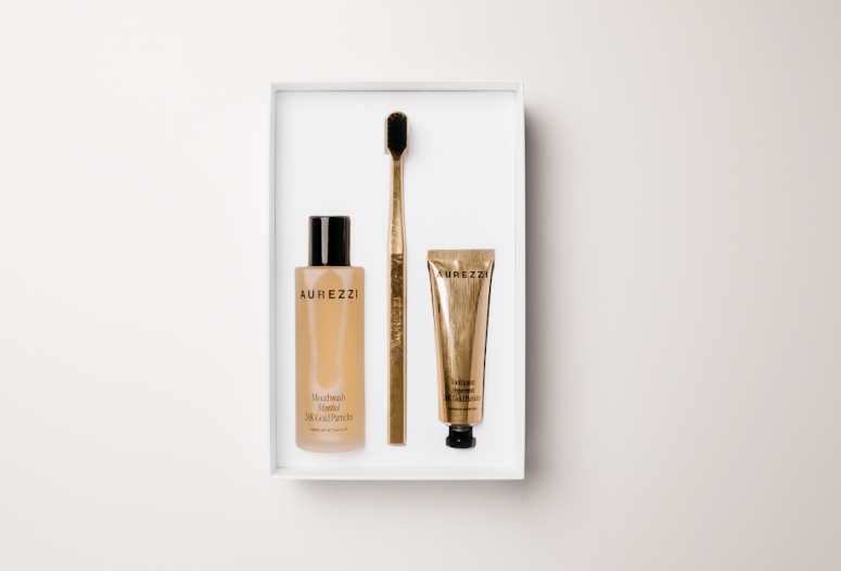 AUREZZI Travel Trio Gold - Black Bristles