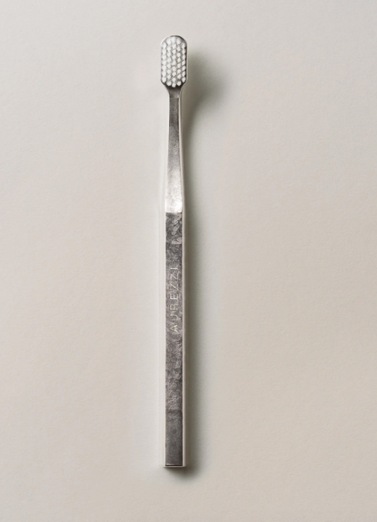 AUREZZI Toothbrush Silver/White - Medium
