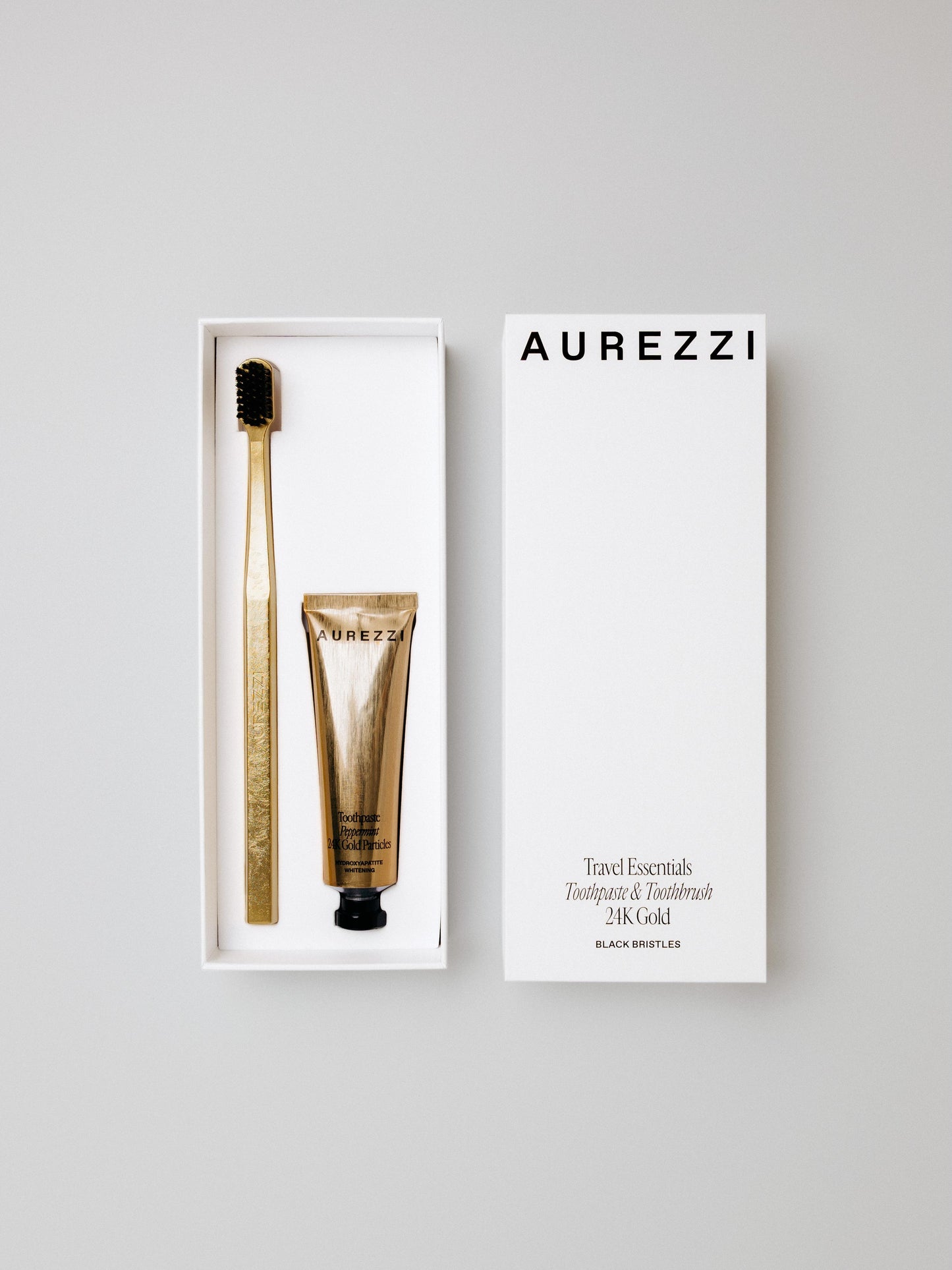 AUREZZI Travel Mini Gold - Black Bristles