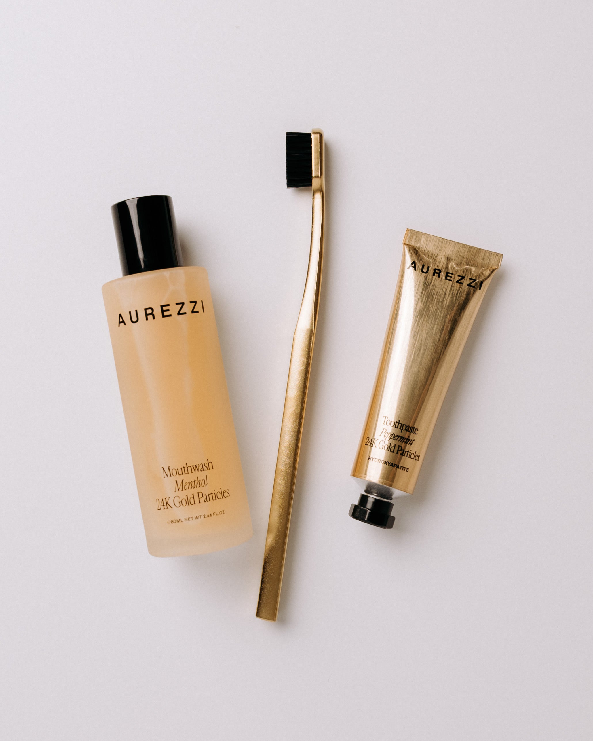 AUREZZI Travel Trio Gold - Black Bristles